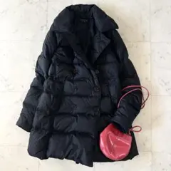 【ほぼ未使用】theory ダッフル ダウン コート ダウン ジャケット 黒 theory(セオリー) NURTURE EMMITT ロングダッフルダウンコート