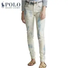 美品 27 ポロラルフローレン Tompkins ハイライズ アンクル ジーンズ