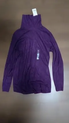 UNIQLO ヒートテックフリースタートルネックT パープル