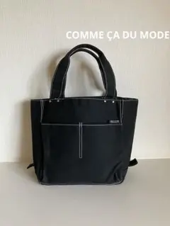 COMME ÇA DU MODEコムサデモード　キャンバストートバッグ　ブラック