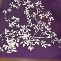 紫色 花と葉模様 風呂敷 ナイロン新品未使用品