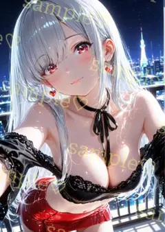 キラキラ　かわいい　AIイラスト　ポスター　A4サイズ　a378