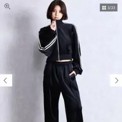 GYDA ベロア トラックジャケット パンツ セットアップ　‼️黒‼️ ジェイダ