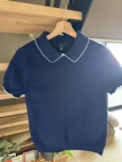 新品未使用⭐︎ZARA ネイビー 半袖ニット