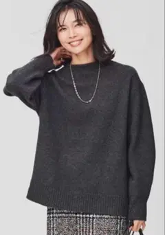 23区❤️【素敵なあの人掲載】ウールカシミヤブレンドバルキー モックネック ニット