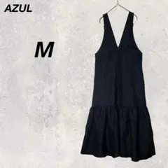 アズール　キャミワンピース　M　黒　ボリューム　スカート　ジャンパースカート