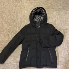 ナノユニバース　フード付きダウンジャケット ブラック