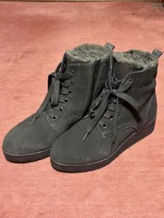 ALPHA CUBIC ヒールブーツ　スニーカー美脚高見え　牛革