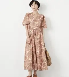 2025S ボタニカルフレアワンピース EMA BLUE'S エマブルース M