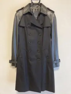 バーバリー　本革使用　ウールコート　新品タグ付き