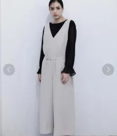 niko and... ニコアンド　V開きベルト付きサロペット