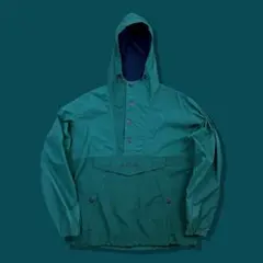 90s コロンビア ツートンコットンウッドプルオーバー アノラック グリーン