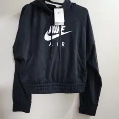 NIKE ブラック フード付き クロップドスウェット Ｌ