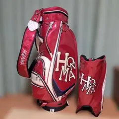 HONMA ゴルフ キャディバッグ レッド。9インチ.フード付き。のサムネイル