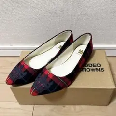RODEOCROWNS RCWB 美品 チェックパンプス ロデオクラウンズのサムネイル
