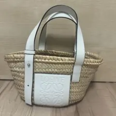 ロエベ バスケット スモール ラフィア かご カゴバッグ ベージュ