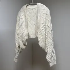 しまむら カーディガン ボレロ ホワイト ニット 白