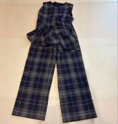 ZARA WOMAN ネイビーチェック セットアップ パンツ　ズボン　セット売り