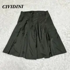 【美品】CIVIDINI プリーツフレアスカート モスグリーン 40のサムネイル