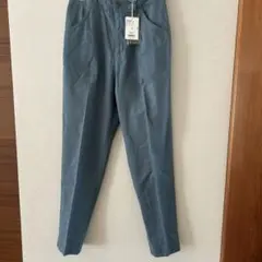 リネンレーヨンテーパードパンツ ブルー Mのサムネイル