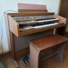 動作確認済】カワイ電子オルガン KB-3 木目調 レトロ（ジャンク部あり