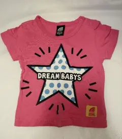 【DREAM BABYS】星柄プリント 半袖Tシャツ ピンク 80サイズのサムネイル