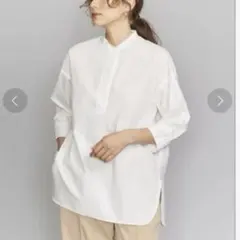 ビューティ＆ユース　バンドカラースキッパー　シャツ　アダムエロペ、シップス