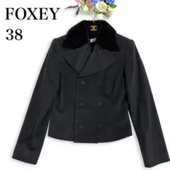 美品FOXEY NEW YORKレディース洗えるテーラードジャケットブラック38 