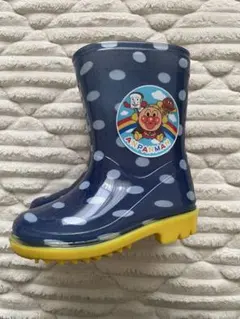アンパンマン 水玉模様 長靴 ネイビー