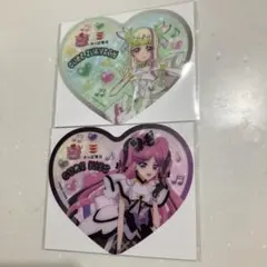 かっぱ寿司 プリキュア クリアコースター キッス　ズキューン　2枚セット　匿名