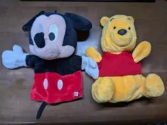 ミッキーマウスとプーさんのパペット