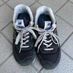 new balance 574 EVB 2E/グレー スニーカー