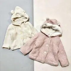 baby GAP 12-18 もこもこ くまさんニットパーカー