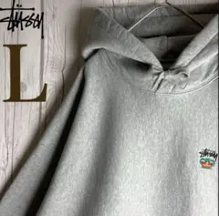 Stüssy グレー パーカー Lサイズ