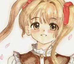 オリジナル 手描きアナログイラスト 色紙