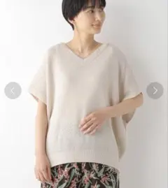 LEPSIM / 5ゲージカノコアミプルオーバー半袖・アイボリー〔美品〕のサムネイル