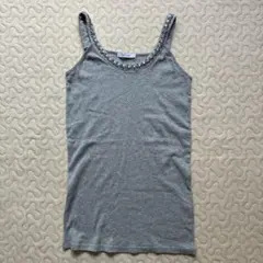 JEANASIS ビジュー付き キャミソール グレーのサムネイル