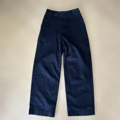 UNIQLO ネイビー ワイドシルエット ワークパンツ Sサイズ
