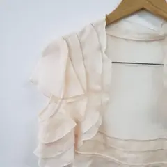 【She's】ボレロ　パーティー用カーディガン　ベージュ　サイズ38　シーズ