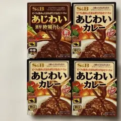 4食分S&Bあじわいカレー 中辛 辛口 4個セット 濃厚欧風のサムネイル