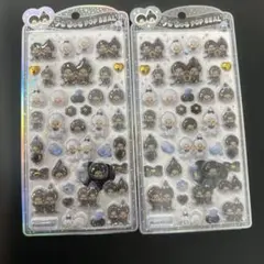 うるちゅるポップシール　もんちっち　モノトーン　黒白