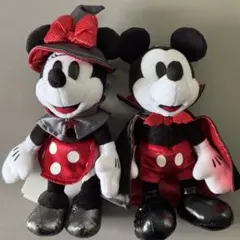 【ディズニーリゾート】ハロウィン　ミッキー　ミニー　ぬいぐるみバッジ