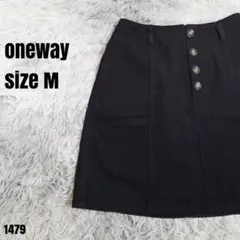 oneway ワンウェイ 【美品】 ミニ スカート ブラック M 1479のサムネイル