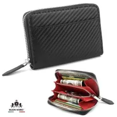 財布 メンズ カードケース レディース 大容量 黒 本革 じゃばら 薄型 新品