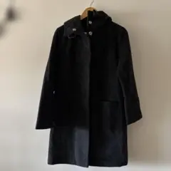 mysty woman フード付き黒ロングコート美品のサムネイル