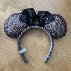 美品　ミニーマウス風カチューシャ 黒と茶色