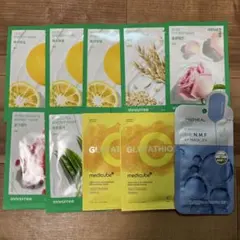 innisfree・メディキューブ・メディヒール パック10枚セット