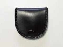 コードバン　馬蹄型　小銭入れ　黒