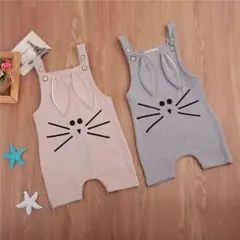 うさぎ ロンパース サロペット  ベビー 8080