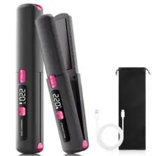 2wayカール&ストレートコードレスヘアアイロン ミニストレートヘアアイロン